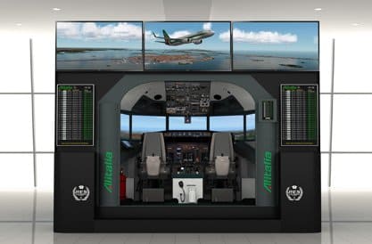 FSC news Airport Educational Simulator B737NG 4K monitor arena black front